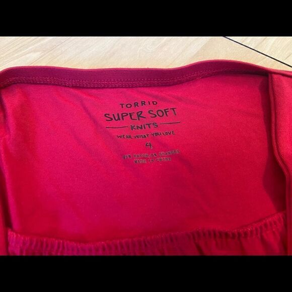 Torrid Super Soft Knits red tank - Picture 5 of 5